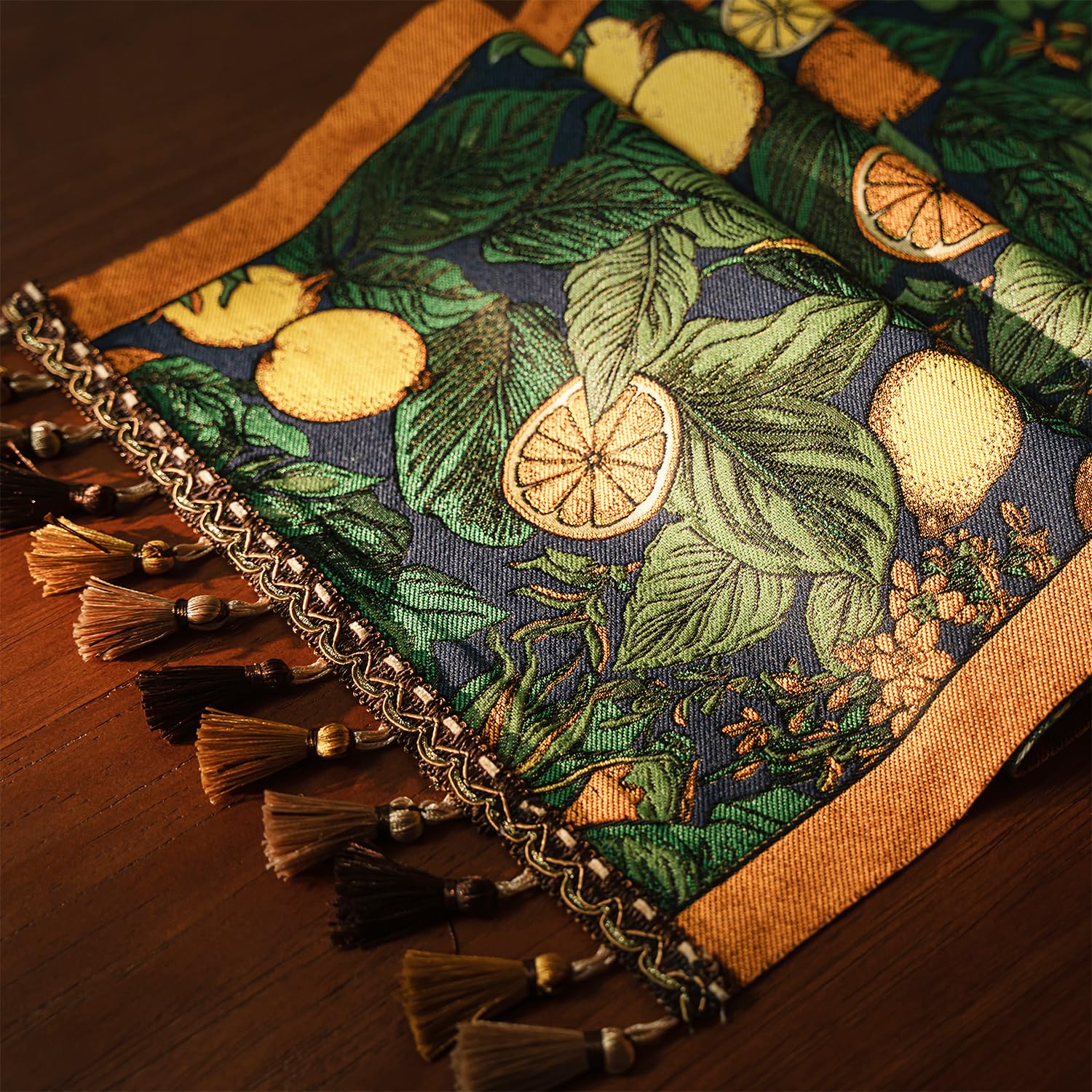 Kitchen Appliances Table - Farmhouse Lemon Floral Table Runner for