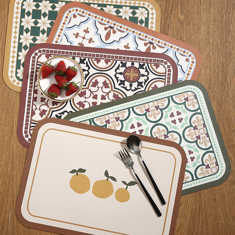 Kitchen Appliances Table - Retro American Heat Resistant Placemat Oil-Proof