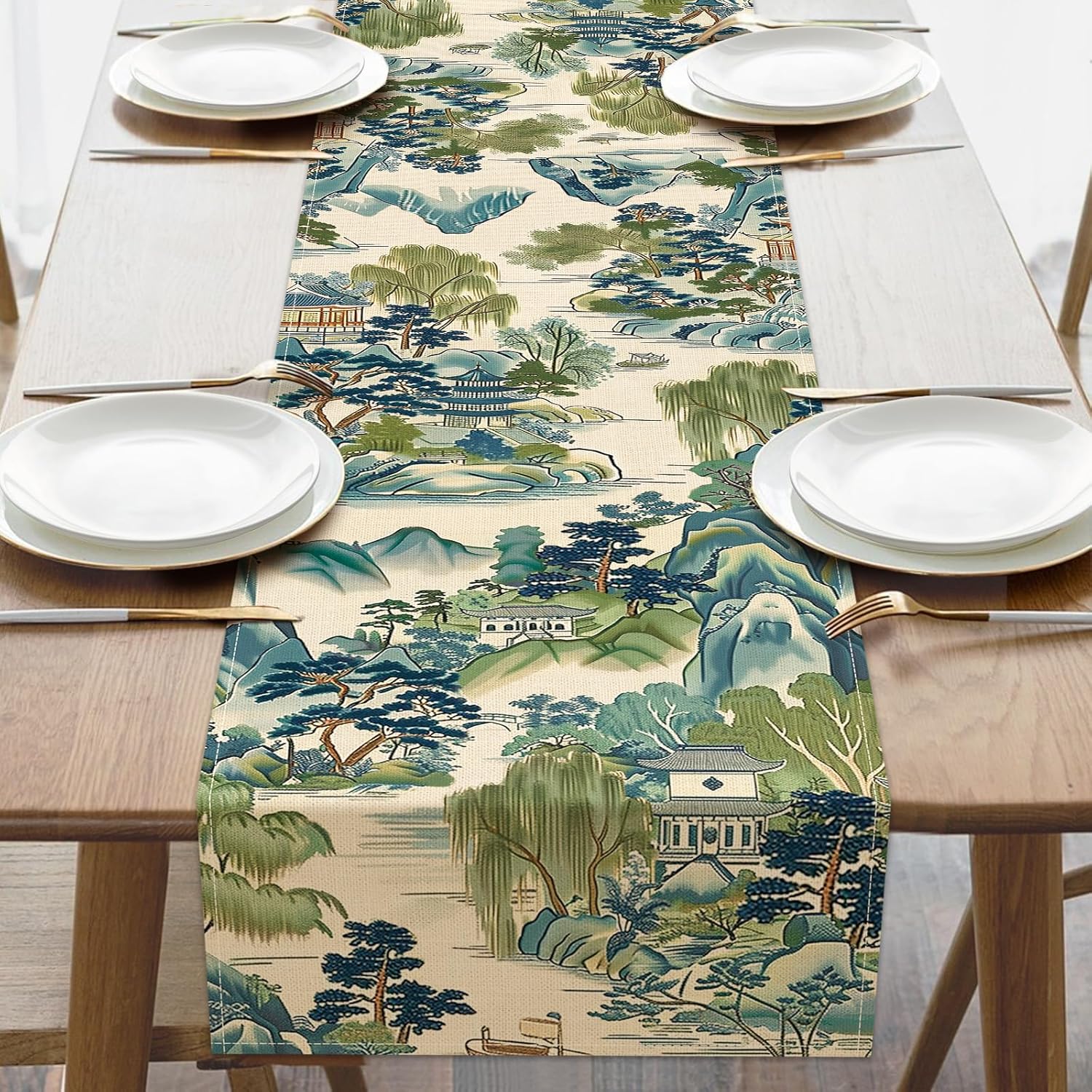 Chinoiserie Landscape Painting - Kitchen Appliances Table 评论和价格