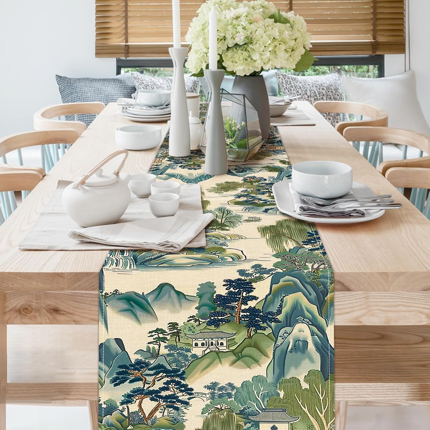 Chinoiserie Landscape Painting - Kitchen Appliances Table 评论和价格