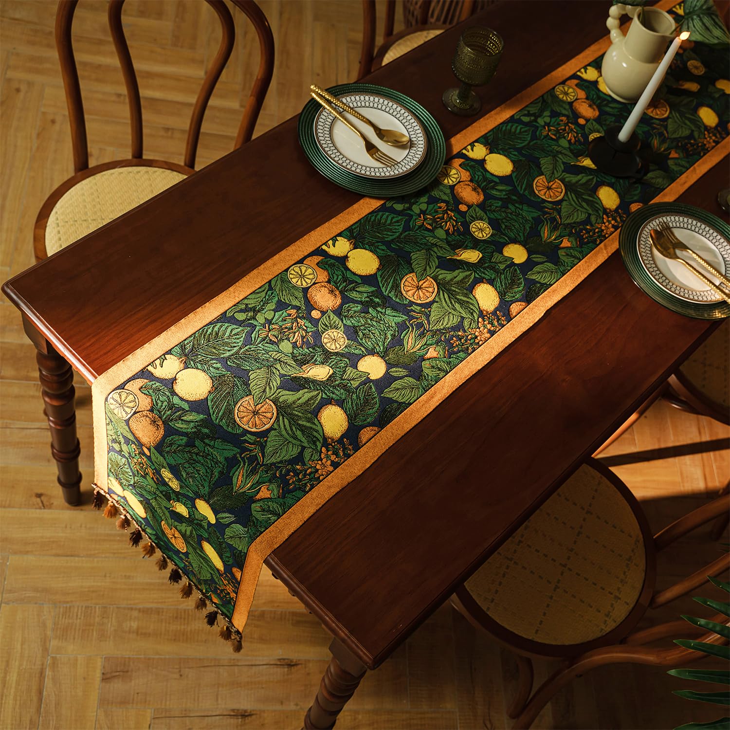 Farmhouse Lemon Floral Table R - Kitchen Appliances Table 评论和价格