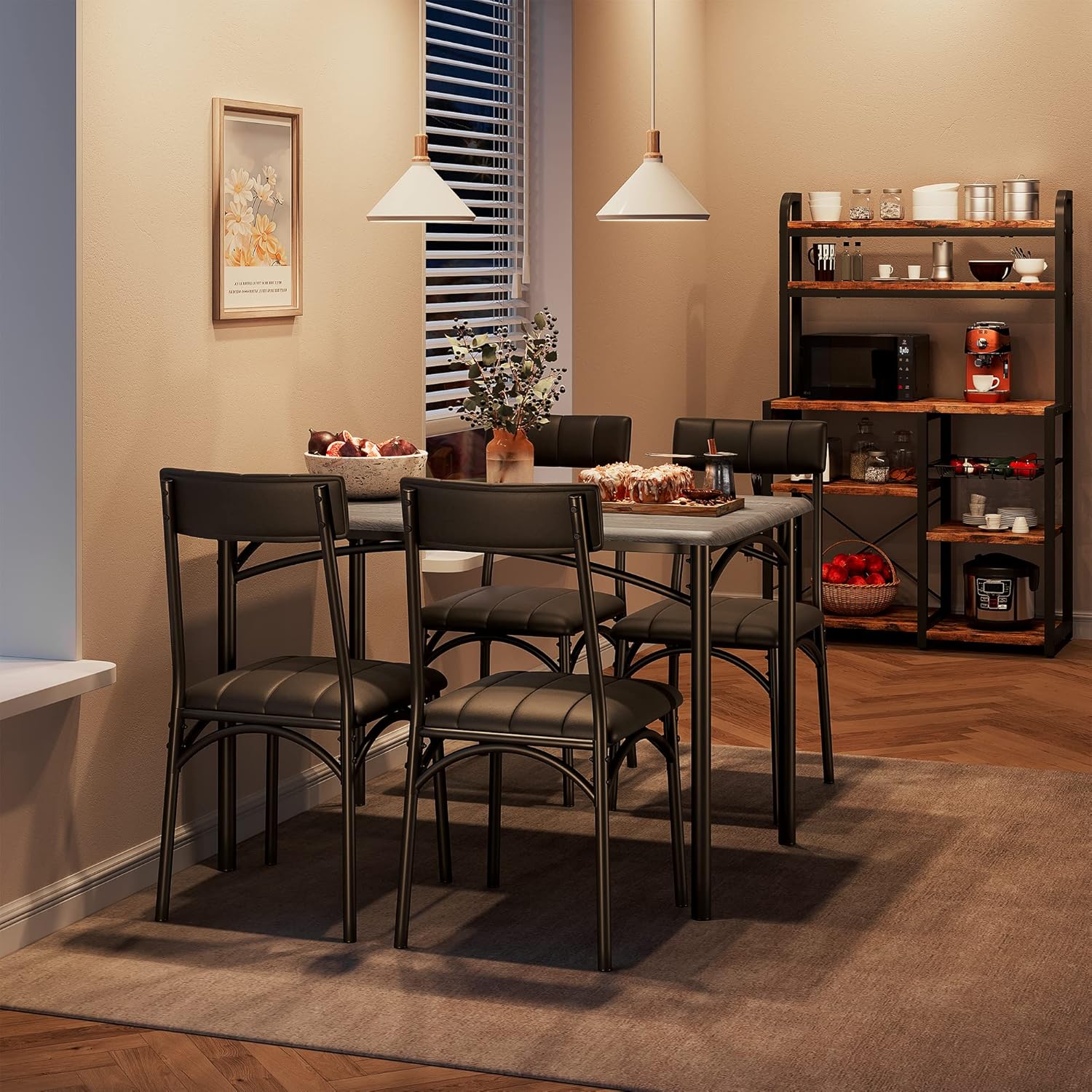 5 Piece Dining Table Set for 4 - Kitchen Appliances Table 评论和价格