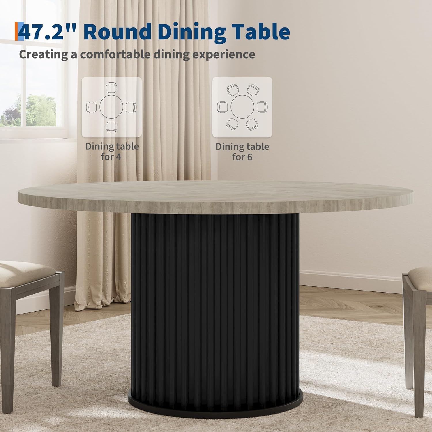 47 Inch Round Dining Table for - Kitchen Appliances Table 评论和价格