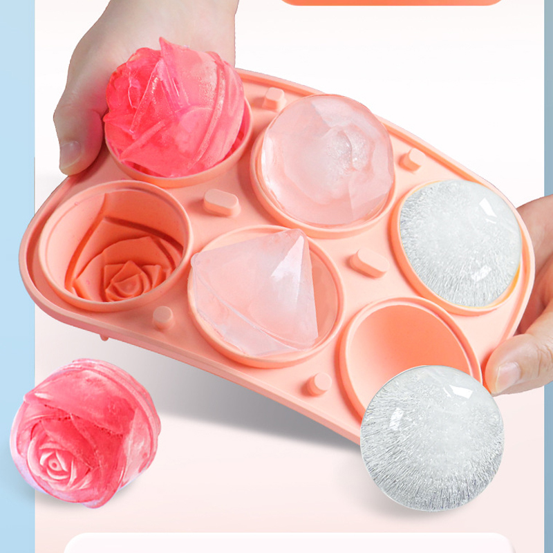 3D Rose Diamond Round Ice Cube - Kitchen Appliances And Utensils 评论和价格