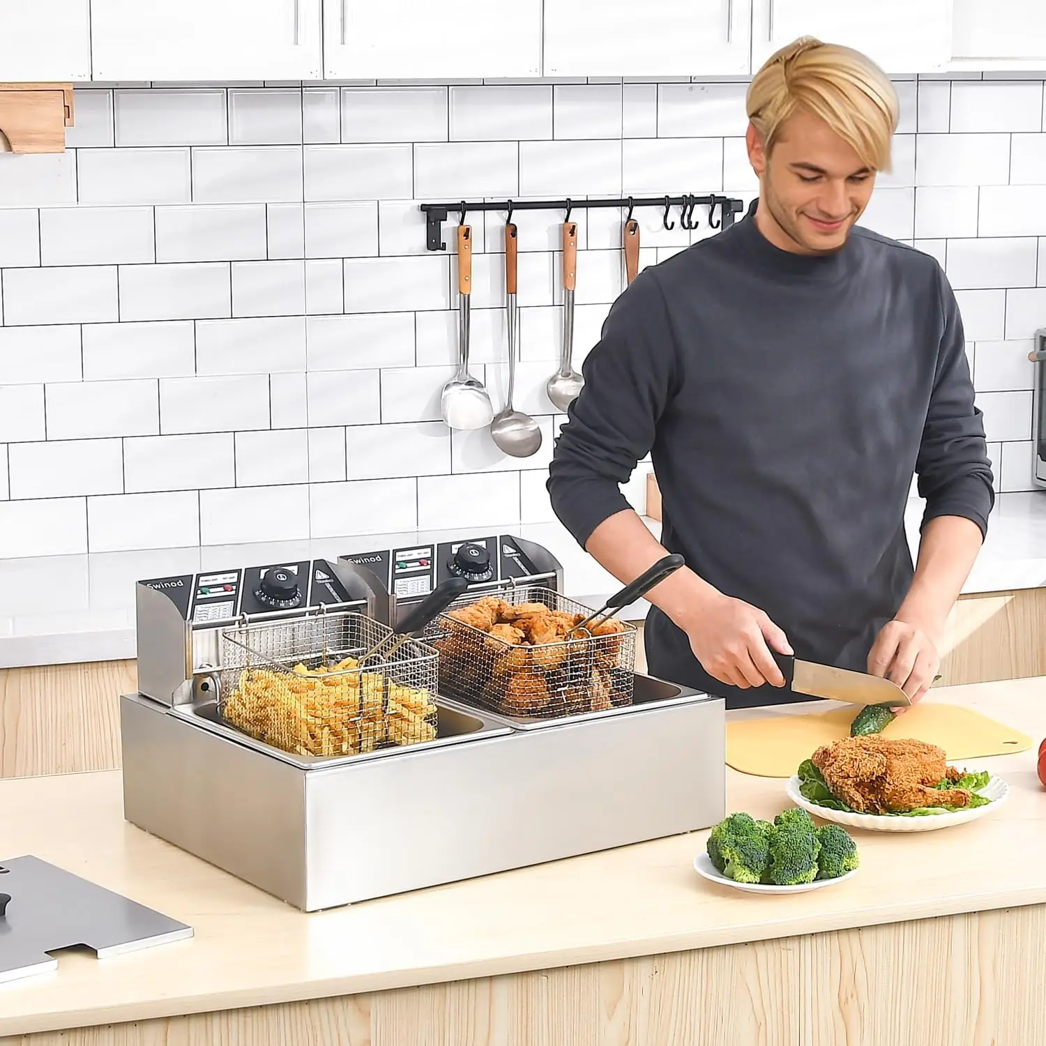Commercial Deep Fryer with Bas - Deep Fryer Stainless 评论和价格