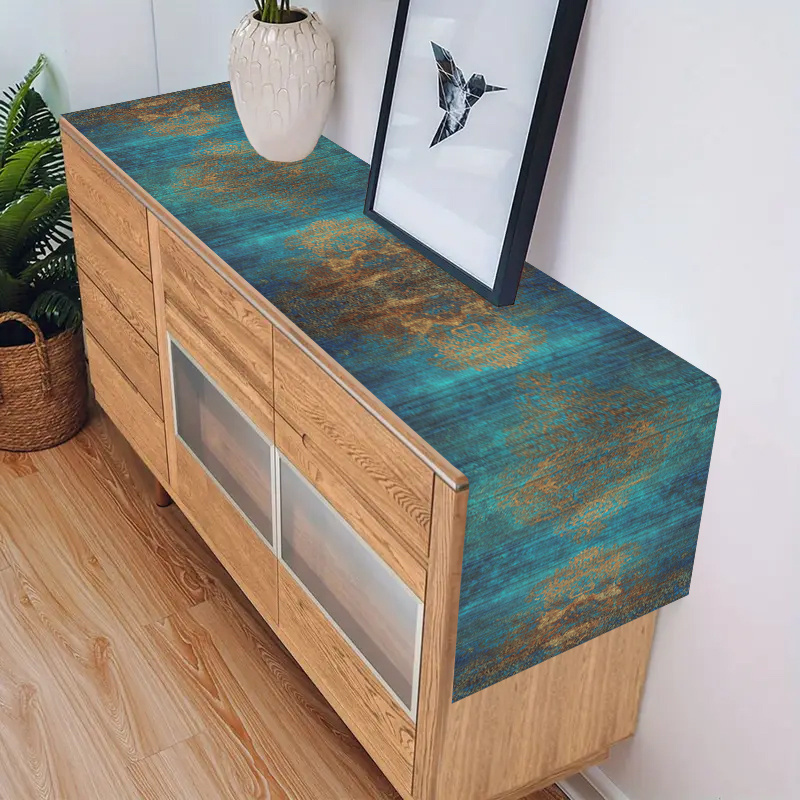 Dark Blue Retro Woven Table Ru - Kitchen Appliances Table 评论和价格