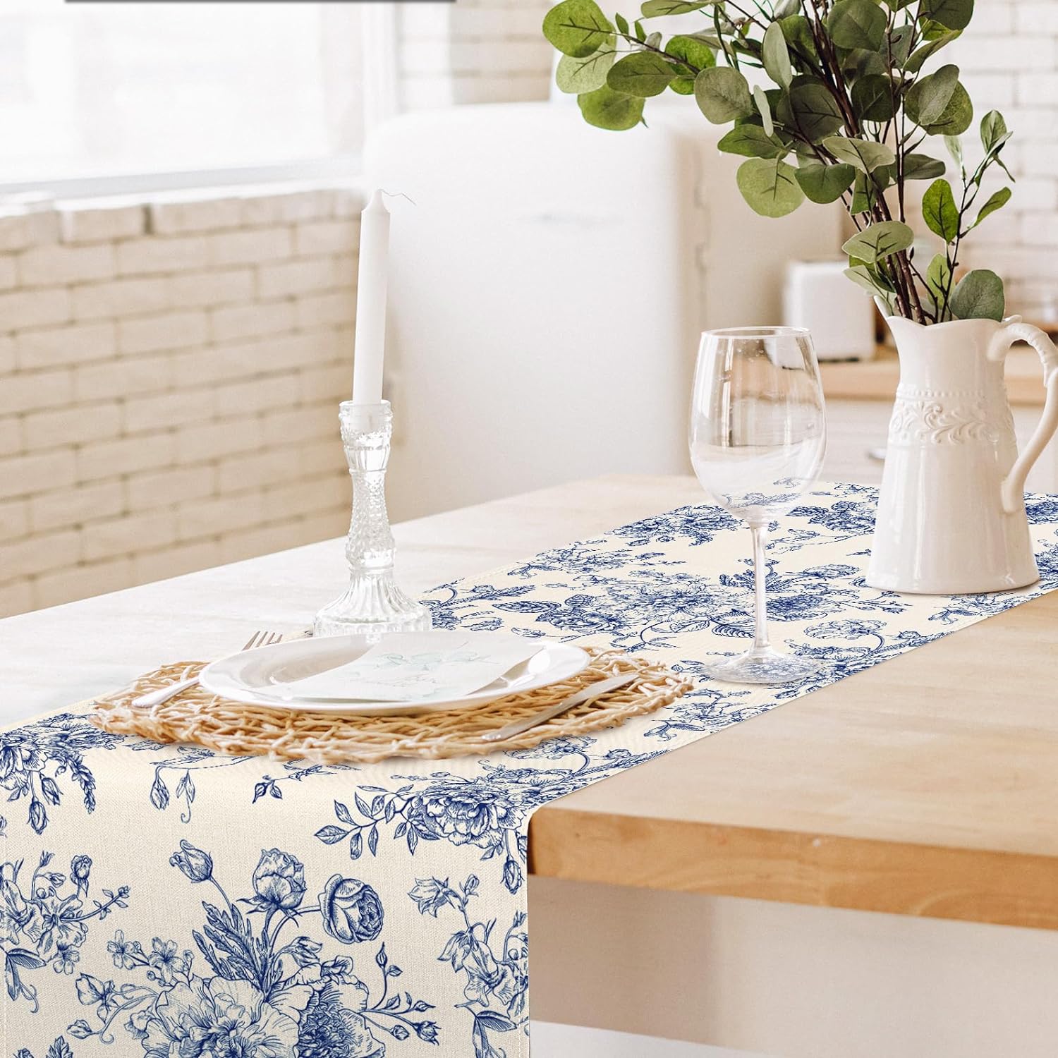 Chinoiserie Blue Flower Linen  - Kitchen Appliances Table 评论和价格